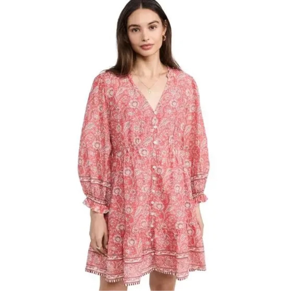 Velvet by Graham & Spencer Women's Mary Dress Pink and White Floral Size Small